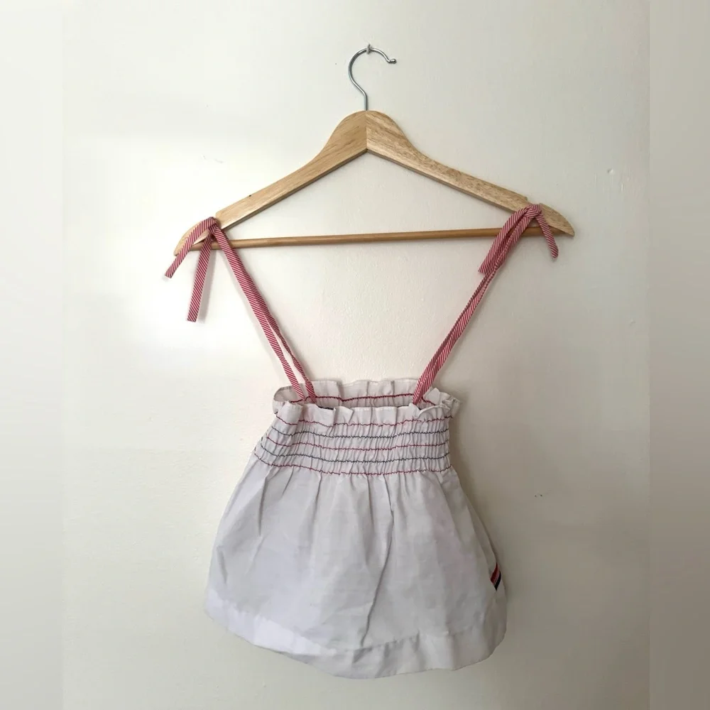 Vintage 80’s Sesame Street Baby Girl’s White Dress with Embroidered Big Bird - Picture 2 of 7